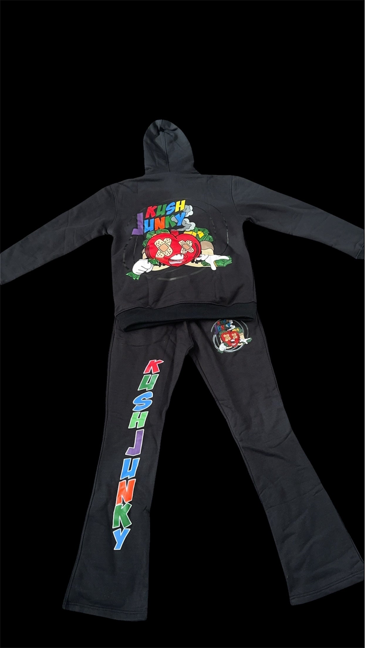 Kush Junky bong heart sweat suits